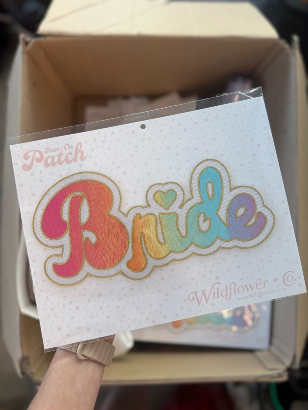 Rainbow Bride Iron-On Patch by Wildflower Co.